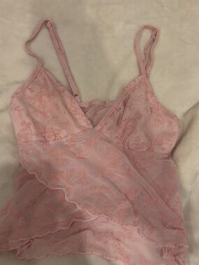 Delicate Pink Lace Camisole